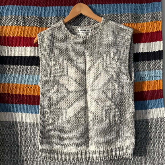 Evian II Hand-Knit Snowflake Sweater - Picture 2 of 15